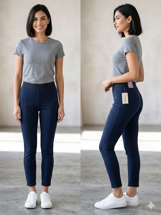 Aeropostale Pants - NEW Aeropostale Navy Blue Stretch Skinny Fit Ankle Leggings Pants Size Medium